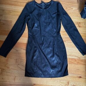 Armani Exchange Classic Black Long Sleeve Dress